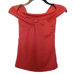 Maeve Coral Cross Front Blouse Size XS